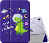 MoKo Case Fit New iPad Mini 6 2021 (6th Generation 8.3 inch), Soft TPU Translucent Frosted Back Cover Slim Smart Shell Stand Folio Case for iPad Mini, Auto Wake/Sleep, Marble Gold Purple