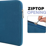 MoKo Tablet Sleeve Case Fits Tab S8+ 12.4", Surface Pro X/Pro LTE 12.3 Inch, Surface Laptop Go 12.4", Zipper Polyester Bag with Pocket, Fit Surface Pro Type Cover and Pen, Peacock Blue