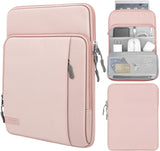 MoKo 9-11 Inch Tablet Sleeve Bag Carrying Case with Storage Pockets Fits iPad air 5 10.9" 2022, iPad Pro 11 2021/2020, iPad 9/8/7th Gen 10.2, iPad Air 4 10.9, Tab A 10.1, Tab S8 11", Blue Flowers