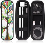 MoKo Holder Case Fit Apple Pencil 1&2, PU Leather Case Fit iPad 9th Gen 2021/8th Gen 2020/7th Gen 2019/iPad Mini 6 2021/iPad Air 4 2020/iPad Pro 11 & 12.9 2021, for Stylus Pen,Lucky Tree