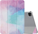 MoKo Case Fit New iPad Pro 11 Inch Case 2021 (3rd Gen), [Support Apple Pencil Charging] Slim Trifold Hard Back Shell Protective Smart Cover Fit iPad Pro 11" 2021, with Auto Wake/Sleep, Water Color
