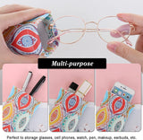 MoKo Glasses Case (2 Pack), Portable Leather Soft Sunglasses Case for Women Men