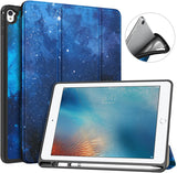 MoKo Case Fit iPad Pro 9.7 with Apple Pencil Holder - Slim Lightweight Smart Shell Stand Cover Case with Auto Wake / Sleep Fit Apple iPad Pro 9.7 Inch 2016 Tablet, Grey Purple