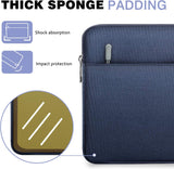 MoKo Tablet Sleeve Case Fits Tab S8+ 12.4", Surface Pro X/Pro LTE 12.3 Inch, Surface Laptop Go 12.4", Zipper Polyester Bag with Pocket, Fit Surface Pro Type Cover and Pen, Indigo