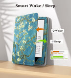 MoKo Case for 6.8" Kindle Paperwhite (11th Generation-2021) and Kindle Paperwhite Signature Edition, Slim PU Shell Cover Case with Auto-Wake/Sleep for Kindle Paperwhite 2021 E-Reader, Almond Blossom