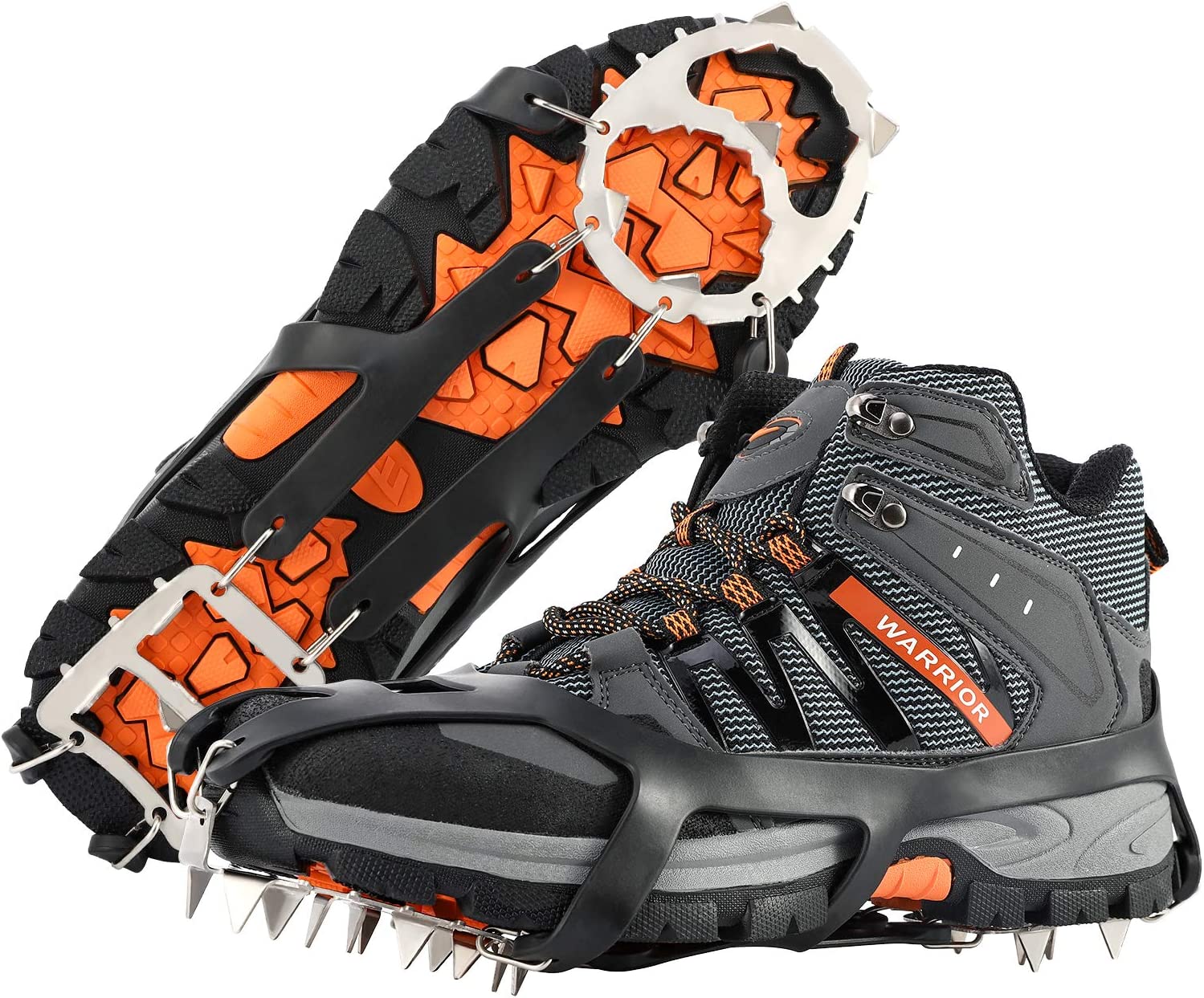 MoKo Ice Cleats Pair, Walk Traction Ice Crampons for Shoes Boots