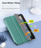 MoKo Case Fits Amazon All-New Kindle Fire 7 Tablet (2022 Release-12th Generation) Latest Model 7", Soft TPU Translucent Frosted Back Cover Multi-Angle Smart Shell, Auto Wake/Sleep, Denim Green