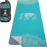 MoKo Yoga Towel, Non Slip Hot Yoga Mat Yoga Blanket Printing Pattern Quick Dry with Corner Pocket for Bikram, Pilates, Gym Workout, Outdoor Picnic