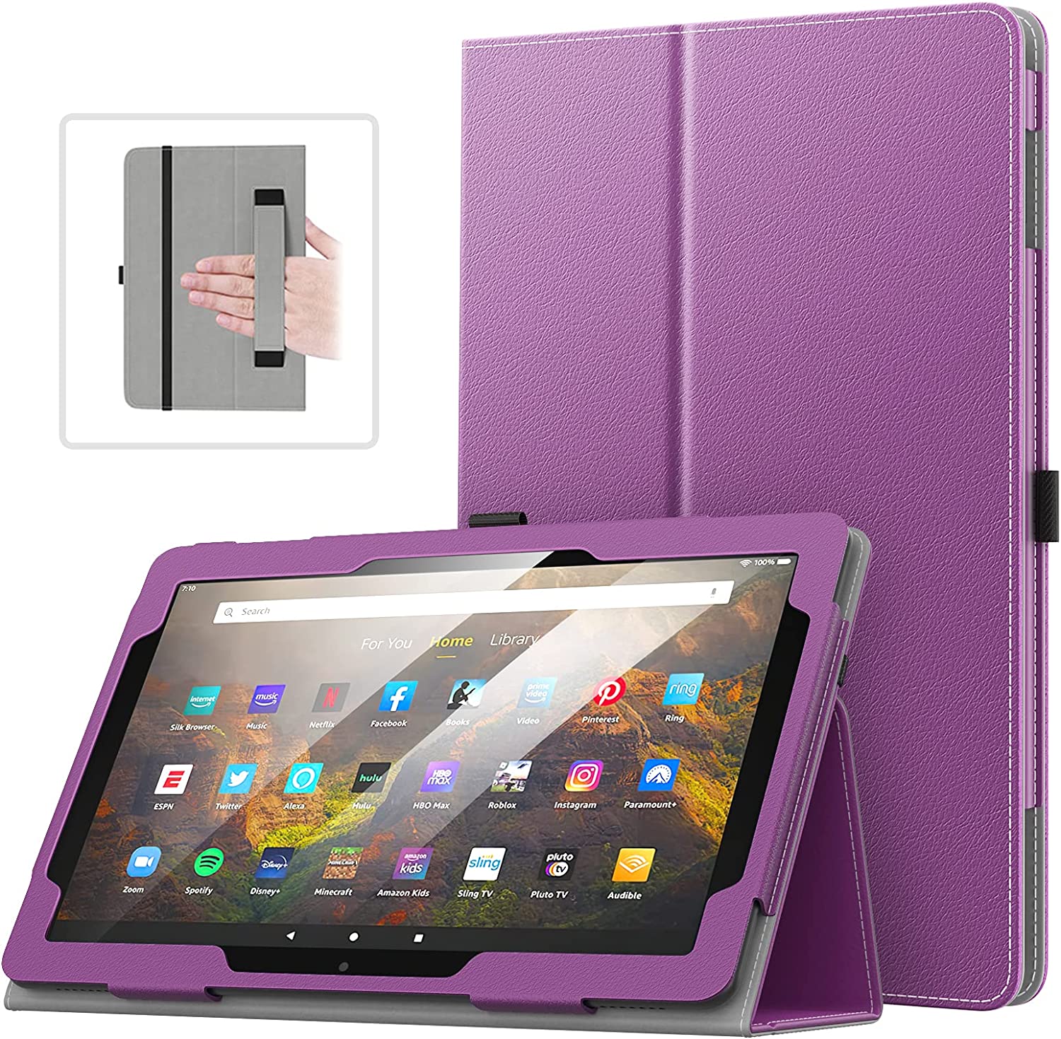 Moex Custodia Per Tablet Fire HD 10 (2023) - Con Scomparto, Impermeabile, Grigio Scuro