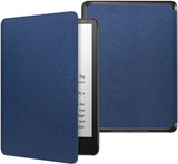 MoKo Case for 6.8" Kindle Paperwhite (11th Generation-2021) and Kindle Paperwhite Signature Edition, Light Shell Cover with Auto Wake/Sleep for Kindle Paperwhite 2021 E-Reader, Blue & Pink Flower