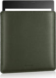 MoKo Sleeve Bag Fits Kindle Voyage, Kindle Paperwhite 11th Gen 2021, All-new Kindle 2019, Ultra Slim Anti-scratch PU Leather Case Cover Soft Felt Lining Protective Insert Carrying Pouch,Midnight Green