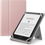 MoKo Universal Case for 6",6.8",7" Kindle eReaders Fire Tablet - Kindle/Kobo/Voyaga/Lenovo/Sony Kindle E-Book Tablet, Lightweight PU Leather Folio Shell Cover Case, with Hand Strap/Kickstand, Flowers