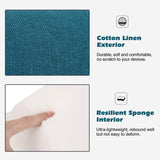 MoKo Tablet Pillow Holder, Foldable Soft Pillow Tablet Stand Up to 12.9", Sofa Throw Pillow for Xmas Gift, Fit for iPad 9 2021, iPad Mini 6, iPad Pro 12.9(5th Gen)/11,Galaxy Tab S7, Peacock Blue