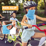 MoKo Kids Neck Gaiter Face Mask, 3 Pack Scarf Bandana Mask with Ear Loops UV Sun Protection Outdoors Balaclava for Girls Boys
