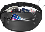 MoKo Crossbody Fanny Pack, Running Waist Pack Belt Fashion Sports Bag Reflective Runner Pouch for Women Men