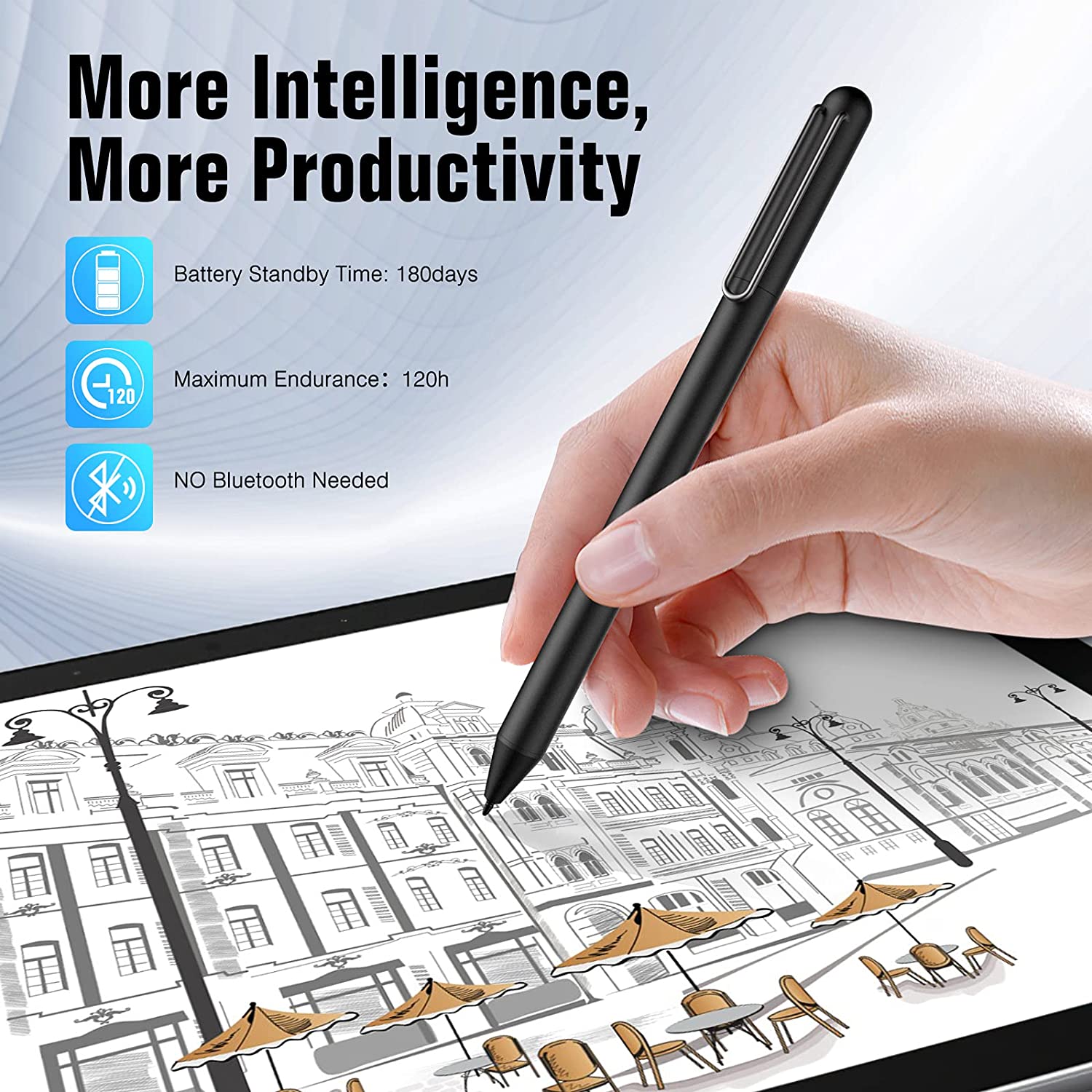 MoKo USI Stylus Pen for Chromebook with 4096 Levels Pressure, Palm