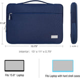 MoKo 15.6 Inch Laptop Sleeve Fits MacBook Pro M1 Pro/M1 Max 16.2 2021 MacBook Pro 16”, MacBook Pro 15.4", Surface Book 15”, Ultrabook Carrying Bag for 15.6" Dell HP Acer Chromebook,Indigo