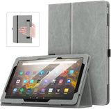 MoKo Case Fits All-New Kindle Fire HD 10 & 10 Plus Tablet (11th Generation, 2021 Release) 10.1" - Slim Folding Stand Cover with Auto Wake/Sleep, American Flag