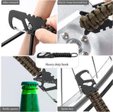 MoKo Paracord Keychain with Carabiner, 2-Pack Paracord Lanyard Clips for Keys, Outdoor Survival Tool for Camping Hiking