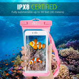 MoKo Waterproof Phone Pouch Holder [2 Pack], Underwater Phone Case Dry Bag with Lanyard Compatible with iPhone 13/13 Pro Max/iPhone 12/12 Pro Max/11 Pro Max, X/Xr/Xs Max, Samsung S20/S21/S10/S9