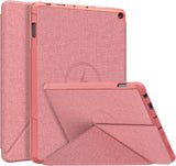 MoKo Case Fits All-New Kindle Fire HD 10 & 10 Plus Tablet (11th Generation, 2021 Release) 10.1", Origami Standing Shell Cover Case with Magnetic TPU Back Cover for 10.1 inch Tablet-Dark Green