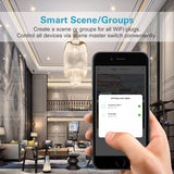 MoKo WiFi Smart Plug, [2 Pack] Mini WiFi Outlet Mini Socket Work with Alexa Echo, Google Home, SmartThings, APP Remote Control Timer Plug, 10A Only Supports 2.4GHz Network No Hub Required, White
