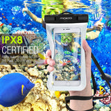 MoKo Waterproof Phone Pouch Holder, Underwater Cellphone Case Dry Bag with Lanyard Compatible with iPhone 12 Mini/12 Pro, iPhone 11/X/Xs/Xr, 8/7/6s Plus, Galaxy S21/S10/S9/S8 Plus
