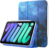 MoKo Magnetic Case for iPad Mini 6, iPad Mini 6th Generation Case 2021, Magnetic Smart Folio Case Slim Lightweight Protective Shell Stand for iPad Mini 6 8.3-inch, Auto Wake/Sleep,Blue Sky Star