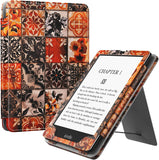 MoKo Case for 6.8" Kindle Paperwhite (11th Generation-2021) and Kindle Paperwhite Signature Edition, Slim PU Shell Cover Case with Auto-Wake/Sleep for Kindle Paperwhite 2021 E-Reader, Colorful Leaf