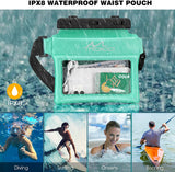 MoKo Waterproof Phone Pouch Fanny Pack, Floating Dry Bag for Swimming Kayaking Snorkeling, Compatible with iPhone 13/13 Pro Max/12/12 Pro Max/11 Pro Max, Galaxy S21 Ultra/S9/Note 10 Plus