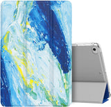 MoKo Case Fit New iPad Mini 5 2019/Mini 4 2015 (5th/4th Generation 7.9 inch), Slim Lightweight Smart Shell Stand Cover with Translucent Frosted Back Protector, with Auto Wake/Sleep,Parrot Tree