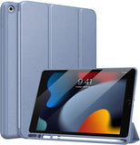 MoKo iPad 10.2 Case iPad 9th Generation 2021 / 8th Generation 2020 / 7th Generation 2019 Case with Pencil Holder, Soft TPU Smart Stand Back Cover Case for iPad 10.2 inch, Auto Wake/Sleep,Light Blue