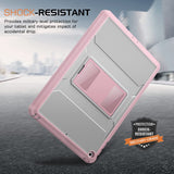 MoKo Case for iPad 9.7 2018/2017, iPad 6th Generation/iPad 5th Generation, [Heavy Duty] Shockproof Full Body Hybrid Cover with Built-in Screen Protector for iPad 9.7" (iPad 5/iPad 6), Gray/Pink