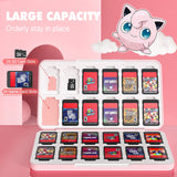 MoKo 24 Game Card Case Compatible with Nintendo Switch OLED 2021/Switch/Switch Lite, Switch Games Holder case for Switch Game Card & SD Card, Slim & Portable Game Card Storage Box, Pink Elf