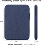 MoKo 12.9 Inch Laptop Sleeve Case Fits Tab S8+ 12.4", iPad Pro 12.9 2021-2018, iPad Pro 12.9 2017/2015, Surface Laptop Go 12.4", Polyester Bag Fit with Apple Pencil and Smart Keyboard