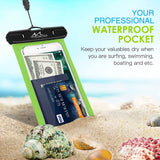 MoKo Waterproof Phone Pouch Holder, Underwater Cellphone Case Dry Bag with Lanyard Armband Compatible with iPhone 13/13 Pro Max/iPhone 12/12 Pro Max/11 Pro Max, Xr/Xs Max/SE 3, Samsung S21/S20/S10/S9
