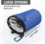 MoKo Chalk Bag, Drawstring Rock Climbing Chalk Bag Bouldering Chalk Bag Bucket with Adjustable Belt & Zippered Pockets and Carabiner for Rock Climbing Weight Lifting Gymnastics Crossfit