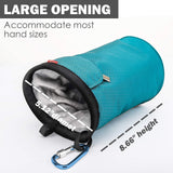 MoKo Chalk Bag, Drawstring Rock Climbing Chalk Bag Bouldering Chalk Bag Bucket with Adjustable Belt & Zippered Pockets and Carabiner for Rock Climbing Weight Lifting Gymnastics Crossfit