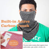 MoKo Scarf Mask Bandana with Ear Loops 3 Pack, Neck Gaiter Balaclava with Filter Pocket Face Mask for Outdoor for Women Men