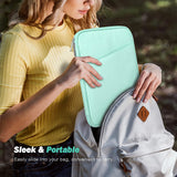 MoKo 9-11 Inch Tablet Sleeve Case, Fits iPad air 5 10.9" 2022, iPad Pro 11 2021-2018, iPad 10.2 2021-2019, iPad Air 4 10.9, Tab S8/A7, Protective Bag Carrying Case with Pocket, Mint Green
