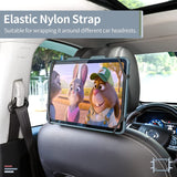 MoKo Car Headrest Tablet Mount, Car Back Seat Tablet Holder Stand for Kids丨Adjustable Universal Tablet Holder for All 7"-11" Tablets, Compatible with iPad 9 10.2"/Pro 11"/ Mini 6, Air 4, Switch, Black