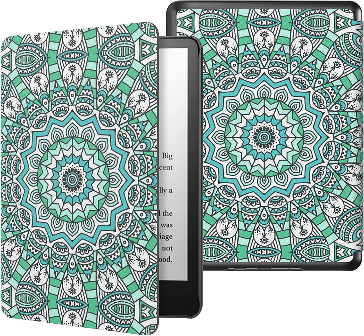 IMAKARA Case for 6.8 Kindle Paperwhite 11th Generation 2021 Signature  Edition PU Leather Cover with Hand Strap 2023 Release (Magical Flowers)