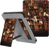 MoKo Case Fits All-New Kindle (10th Generation - 2019 Release), Slim PU Leather Stand Smart Cover Shell with Hand Strap, Will Not Fit Kindle Paperwhite 10th Generation 2018 - Denim Gray