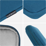 MoKo 12.9 Inch Laptop Sleeve Case Fits Tab S8+ 12.4", iPad Pro 12.9 2021-2018, iPad Pro 12.9 2017/2015, Surface Laptop Go 12.4", Polyester Bag Fit with Apple Pencil and Smart Keyboard, Peacock Blue