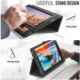 MoKo Case for Amazon Fire HD 10 Tablet (7th and 9th Generation, 2017 and 2019 Release) 10” - Slim Folding Stand Cover with Auto Wake/Sleep for 10.1 Inch Tablet, Black