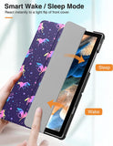 MoKo Case Fits Samsung Galaxy Tab A8 10.5 Inch 2022 (SM-X200/SM-X205/SM-X207), Lightweight Slim Shell Shockproof Back Stand Cover with Auto Wake/Sleep, Iridescent Unicorn