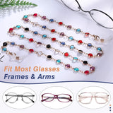 MoKo Eyeglass Chains for Women [4 Pack], Elegant Eye Glasses String Holder Eyewear Retainer for Women, Sunglasses Strap Face Cover Lanyard Eyeglass Strap Holder for Sunglasses Reading Glasses - Gold