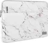 MoKo Tablet Sleeve Case Fits Tab S8+ 12.4", Surface Pro X/Pro LTE 12.3 Inch, Surface Laptop Go 12.4", Zipper Polyester Bag with Pocket, Fit Surface Pro Type Cover and Pen, Marble