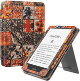 MoKo Case for 6.8" Kindle Paperwhite (11th Generation-2021) and Kindle Paperwhite Signature Edition, Slim PU Shell Cover Case with Auto-Wake/Sleep for Kindle Paperwhite 2021 E-Reader, Colorful Leaf