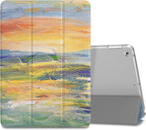 MoKo Case Fit 2018/2017 iPad 9.7 6th/5th Generation, Slim Lightweight Smart Shell Stand Cover with Translucent Frosted Back Protector Fit iPad 9.7 Inch 2018/2017, Peach Blossom(Auto Wake/Sleep)